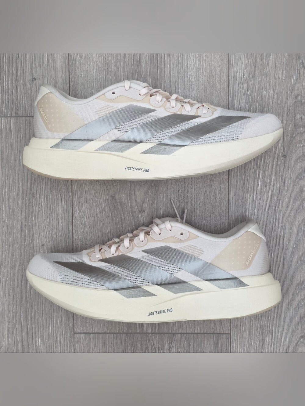 adidas Adizero EVO SL Road Running Shoe Vanilla JR5841 Womens Sz 9 New MSRP $150